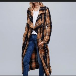 Free People 'Anaheim' Plaid Coat. Size: Extra Small